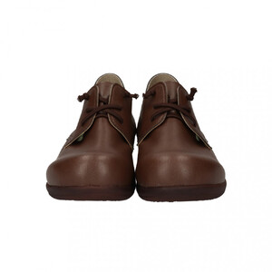 ゴム紐レースアップコンフォートシューズ｜ブラウン  L(24.0cm) レディース スリッポン 幅広 甲高 外反母趾 ゆったり幅 大人気 靴