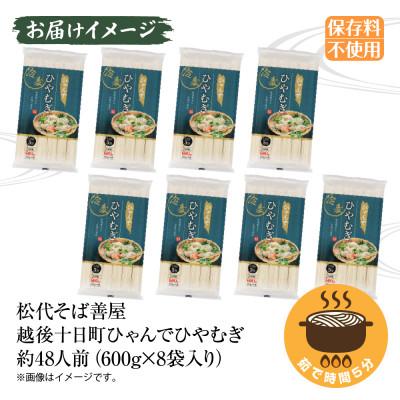 ふるさと納税 十日町市 ひゃんでひやむぎ(600g×8袋)約48人前 松代そば善屋 新潟県十日町市 |  | 02