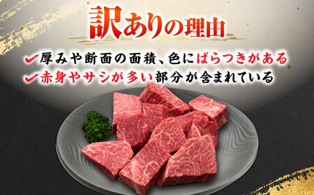 【訳あり】博多和牛 ヒレサイコロステーキ 600g 不揃い 吉富町/久田精肉店株式会社[BGAM011]