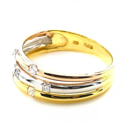 ふるさと納税 笛吹市 K18/PT　スリーカラーダイヤリング0.20CT　R3980DI-C #6 |  | 02