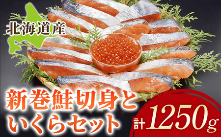 北海道産 新巻鮭切身といくらセット 国産 サーモン  鮭 シャケ 天然 小分け いくら 直送 イクラ ふるさと納税 鮭 秋鮭 サケ シャケ 切り身 北海道 ふるさと 海鮮 魚 切身 イクラ 