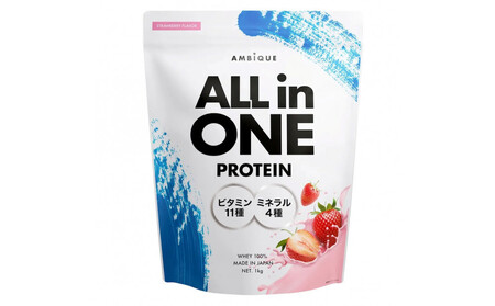 【ストロベリー風味】AMBiQUE オールインワンプロテイン（1kg×6袋）