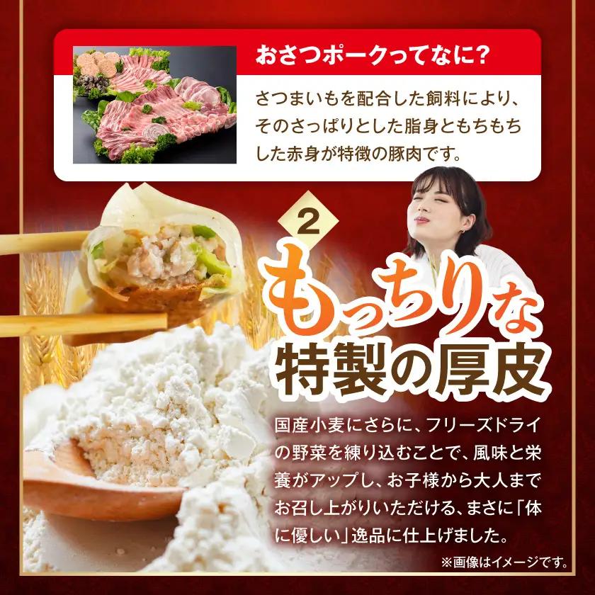 「おさつポーク」使用!肉汁あふれる肉餃子80個〔12-14-001-80〕_(都城市) ブランド豚 冷凍 常備菜