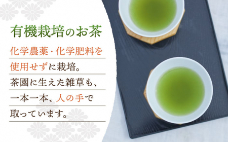 【全6回定期便】「こだわりブレンド茶」さざの 有機栽培茶 初摘み (100g×3本/回)【宝緑園】[QAH014]
