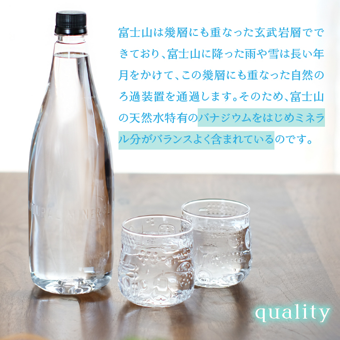 【6カ月定期便】富士山の天然水　1L×12本 YAC005_イメージ3