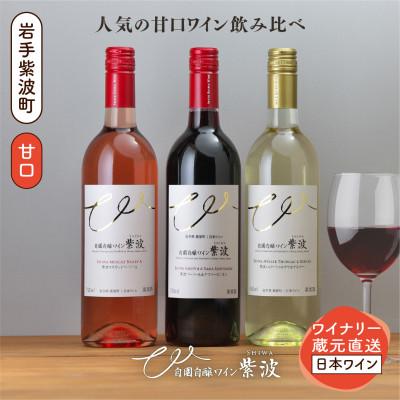 ふるさと納税 紫波町 【自園自醸ワイン紫波】人気ワイン飲み比べ 甘口ワイン3本セット