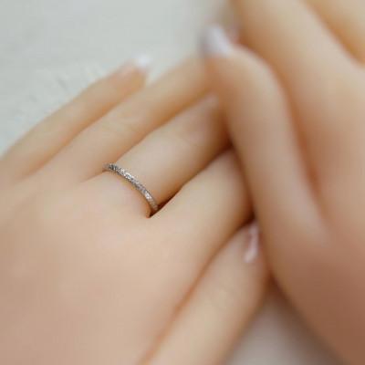 ふるさと納税 藤沢市 Pt900 テクスチャーリング(華奢リング) 16〜20号 ご希望のリングサイズで制作 |  | 01