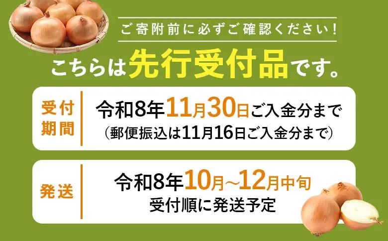 【先行受付】玉ねぎ Lサイズ（10kg）【令和8年10月～12月中旬発送】【1200102】