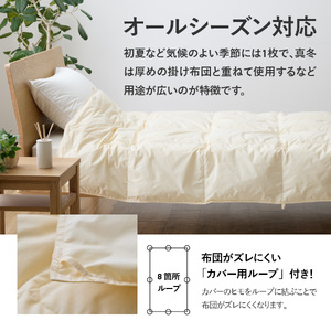 布団 ジャブジャブ洗える羽毛肌掛けふとん シングル （ベージュ）布団