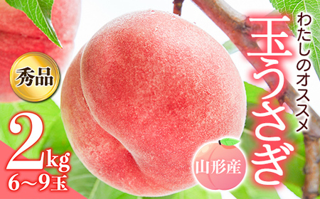 《先行予約 2026年発送》～わたしのオススメ～山形県産もも2kg「玉うさぎ」 もも モモ 桃 デザート フルーツ 果物 くだもの 果実 食品 山形県 FSY-2871