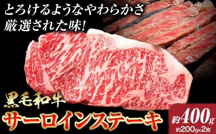 
            246.A5等級 黒毛和牛 サーロインステーキ 約400g【配送不可地域あり】《30日以内に出荷予定(土日祝除く)》 岡山県 矢掛町 ステーキ サーロイン
          