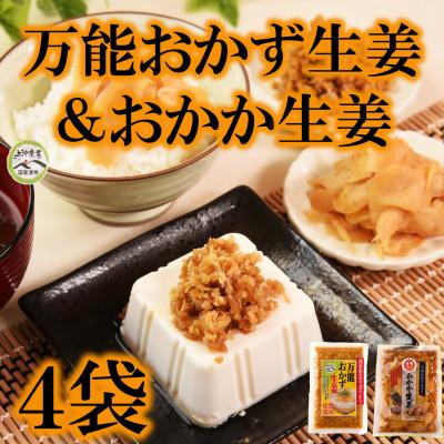 ふるさと納税 三股町 万能おかず生姜とおかか生姜セット各2袋合計4袋【MI722】