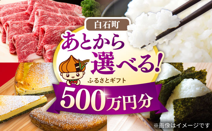 【あとから選べる】白石町ふるさとギフト 500万円分 / あとから寄附 あとからギフト あとからセレクト 選べる寄付 選べるギフト 寄附 500万円 5000000円 肉 米 海苔 [IZY024]