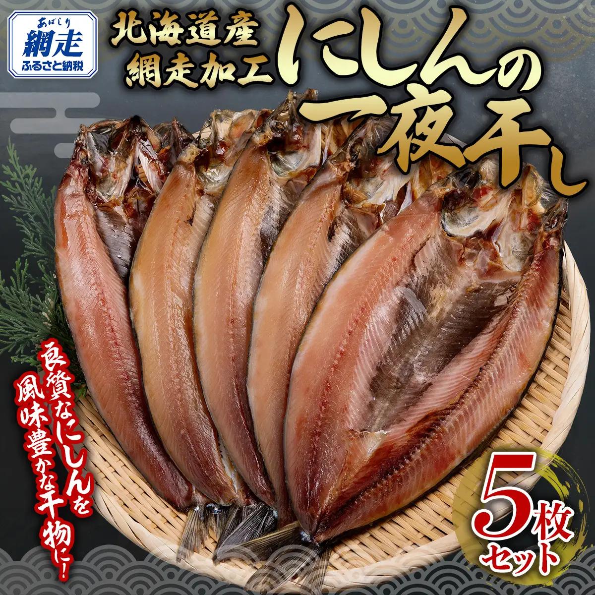 にしん一夜干し5枚セット（網走加工）【 ふるさと納税 人気 おすすめ ランキング にしん 鰊 干物 一夜干し 開き 魚 おかず 北海道産 お手軽 簡単 冷凍 ギフト 贈答 贈り物 プレゼント 絶品 オホーツク 北海道 網走市 送料無料 】  ABB142