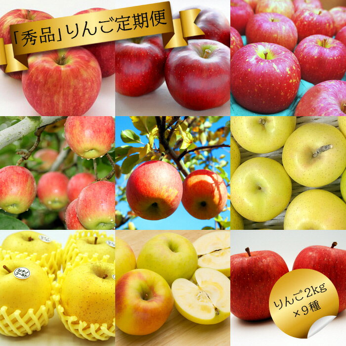 【ふるさと納税】【2025年9月～12月発送】【定期便9回】「秀品」りんご2kg×9種_H219(R7)