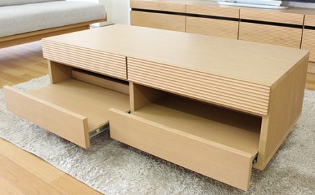 【開梱・設置】ミリオン 105cm センターテーブル（ナチュラル）　AX005
