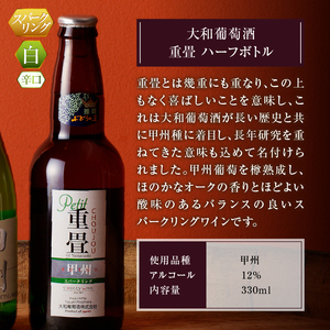 勝沼ぶどうの丘推奨 スパークリングワイン・ハーフボトル２本セット　B-689