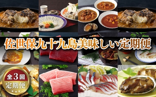 A487《定期便》佐世保九十九島美味しい定期便【3回お届け】