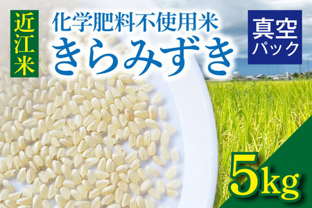 【令和8年】先行予約  近江米『きらみずき』　化学肥料不使用米　5キロ（真空梱包） DT-0010
