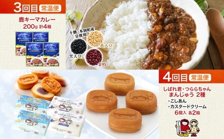 陸別町 おすすめ 6ヵ月 定期便 毎月お届け 計6回 混ぜごはん 鹿肉 プリン かぼちゃ キーマカレー 豆 レトルトカレー 和菓子 お菓子 餡 カスタードクリーム 土産 ラグーソース ソーセージ ゲゼ