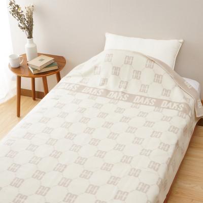 ふるさと納税 泉大津市 【日本一の毛布の町】DAKS DD Argyle ウール毛布(毛羽部分)　シングル　ギフト箱入り