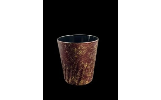 ロックグラス315 乱糸(マット仕上げ)赤溜