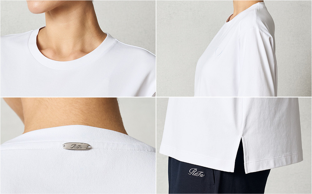 【ブラック L】ReFa バイタルテック コンフォートジャージー クルーネックTシャツハートコレクション　Aira#3 mono