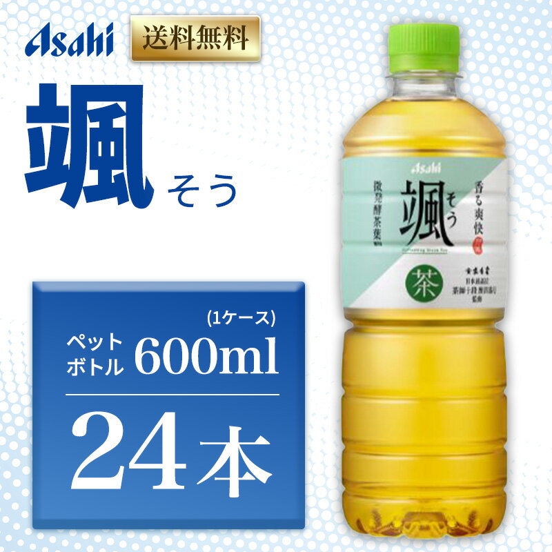 【ふるさと納税】茶 アサヒ 颯 そう 600ml x 24本 ( 1ケース ) ペットボトル お茶 緑茶 日本茶 飲料 飲み物 ドリンク まとめ買い 箱 買い ケース 送料無料 アサヒ飲料 兵庫 兵庫県 明石市