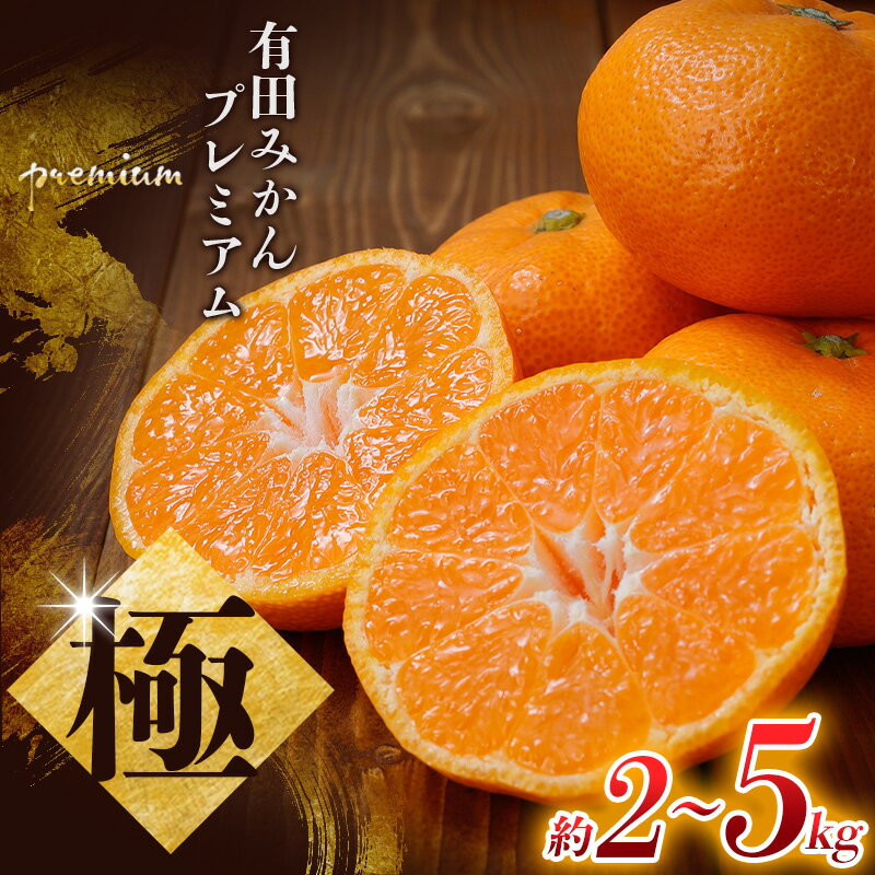 【ふるさと納税】極 有田みかんプレミアム 容量選べる 約2kg 約5kg 【光センサー 高糖度選別品】2S〜Lサイズ 有機質肥料100% ※2025年11月下旬頃〜2026年1月上旬頃に順次発送予定 ※北海道・沖縄・離島への配送不可