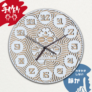 しゃこちゃん掛け時計 単色 (ベージュ) ｜時計 掛け時計 おしゃれ インテリア 縄文 土偶 どぐう 青森県 つがる市 世界遺産 プレゼント 贈答 ギフト [0866]