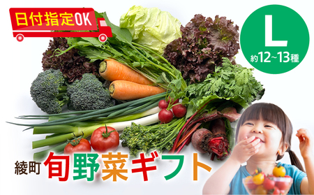 綾町旬野菜ギフト（Lサイズ / 約12-13種）4人以上分 / 野菜 朝どれ 無農薬 減農薬 栽培期間中 有機栽培 産地直送 新鮮 旬 詰め合わせ サラダ 果物 きのこ類 やさい 送料無料 【オーガニ