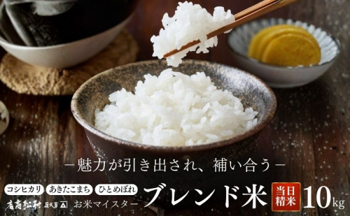 米 お米マイスター厳選 コシヒカリ あきたこまち ひとめぼれ 3種類のブレンド米 白米 10kg コメ お米 ごはん ご飯 信州 長野県 小諸市
