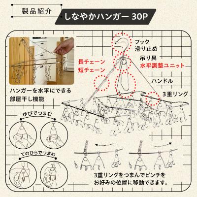 ふるさと納税 可児市 しなやかハンガー30P　 |  | 01