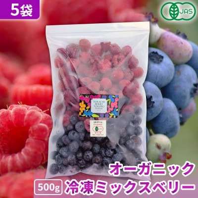 【令和8年8月以降出荷】有機JAS認証 冷凍ミックスベリー2.5kg(500g×5)【北海道十勝産】【配送不可地域：離島】
