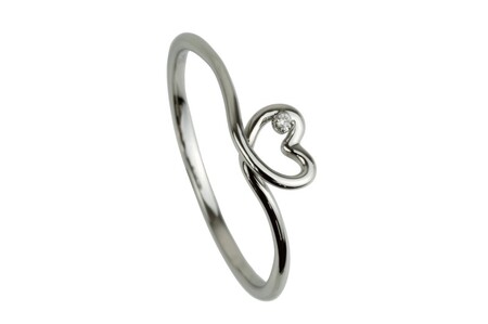 Pt900 ハートノットリング FHP-036