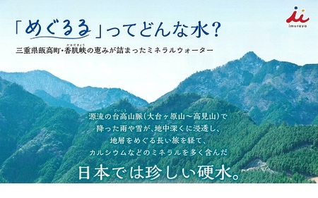 香肌峡のやさしい水　めぐるる　ミネラルウォーター　硬水（1ケース24本入）【1.5-24】