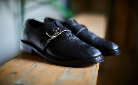 KOTOKA　 一枚革モンク　ブラック　 メンズ 25.5cm