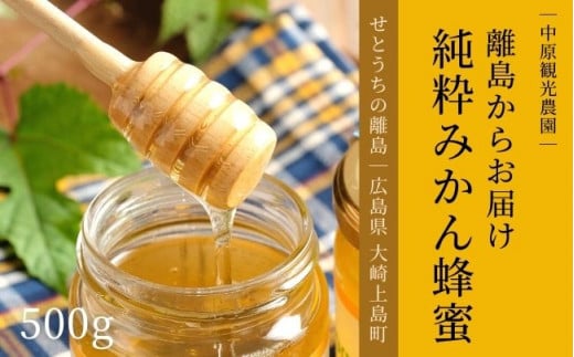 大崎上島産 純度の高さが自慢！純粋みかん蜂蜜 500g×1本