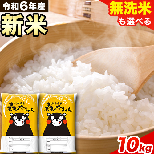 令和6年産 新米 無洗米 も 選べる 森のくまさん 10kg 5kg × 2袋  白米 熊本県産 単一原料米 森くま《11月-12月より出荷予定》《精米方法をお選びください》送料無料