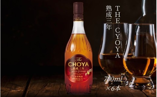 【熟成】 ザ・チョーヤ The CHOYA 熟成3年 700ml×6本セット 熟成とブレンド技術が奏でる傑作～3年熟成古酒～ evg021
