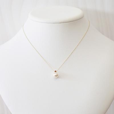 ふるさと納税 天草市 真珠 ネックレス 8-8.5mm ホワイトピンク 1月 ガーネットK18YG_S101-502 |  | 02
