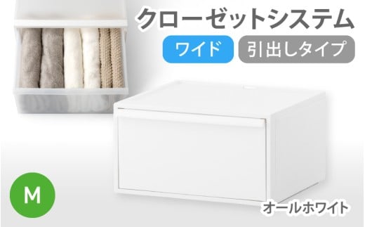 クローゼットシステム ワイド引出し（M） CS-WD2 オールホワイト  (5色からお好きなカラーが選べる)  ／ クローゼット 収納 組み合わせ 引出し ライクイット like-it 奈良県 葛城市