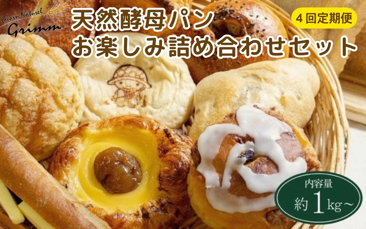 【2週間に1度×4回】【4回定期便】天然酵母パン お楽しみ詰合せセット◇　計4回お届け！ ※北海道・沖縄、その他離島・諸島へのお届け不可
