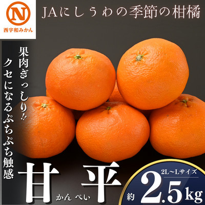 
JAにしうわの季節の柑橘(甘平　約2.5kg　化粧箱)＜F08-9＞【1474277】
