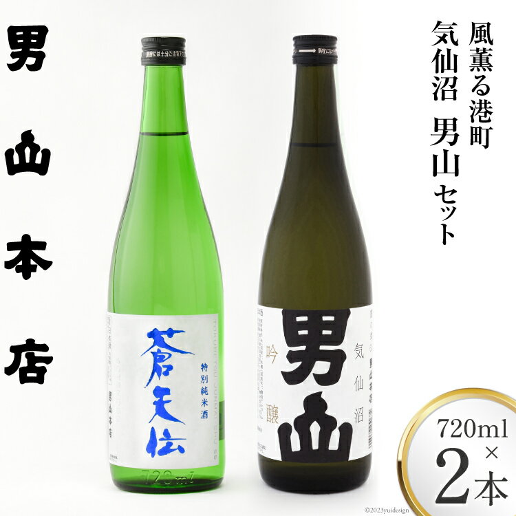 【ふるさと納税】【風薫る港町】気仙沼男山セット 720ml×2本入 [男山本店 宮城県 気仙沼市 20563628] 日本酒 酒 お酒 特別純米酒 中口 吟醸酒 辛口 飲み比べ セット
