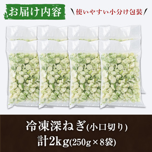 ＜先行予約受付中！2025年2月中旬以降順次発送予定＞冷凍深ネギ(小口切り：計2kg・250g/袋) 野菜 冷凍 冷凍野菜 小分け ねぎ ネギ 深ネギ 小口切り 斜め切り ねぎま 簡単 手軽 小分け 