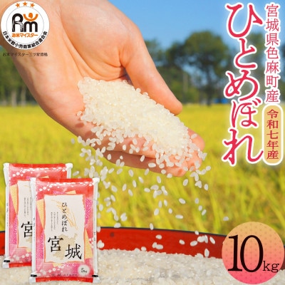 【令和7年産】宮城県　色麻町　ひとめぼれ　精米　10kg(5kg×2)【配送不可地域：離島・沖縄県】【1692946】