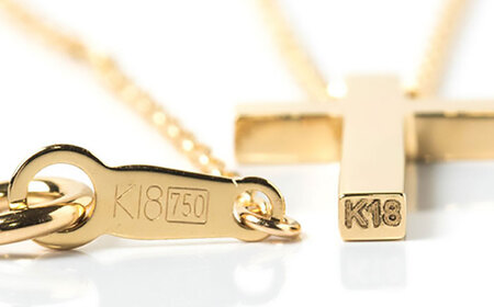 ロッソエブルー ネックレス 50cm k18 18金 ゴールド L クロス 十字架 メンズ 岐阜市 / アフェクト[ANGT008]