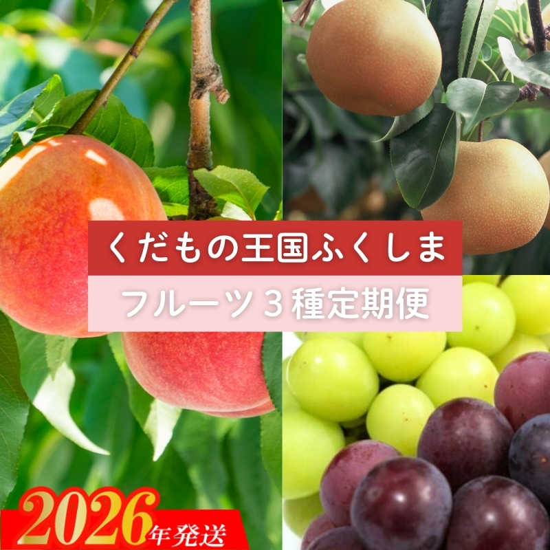 No.2032【2026年発送 先行予約】フルーツ３種定期便