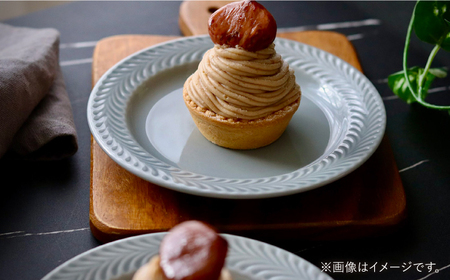 【波佐見焼】ローズマリー　リムプレートM グレー 4枚セット　食器 皿【翔芳窯】[FE585]